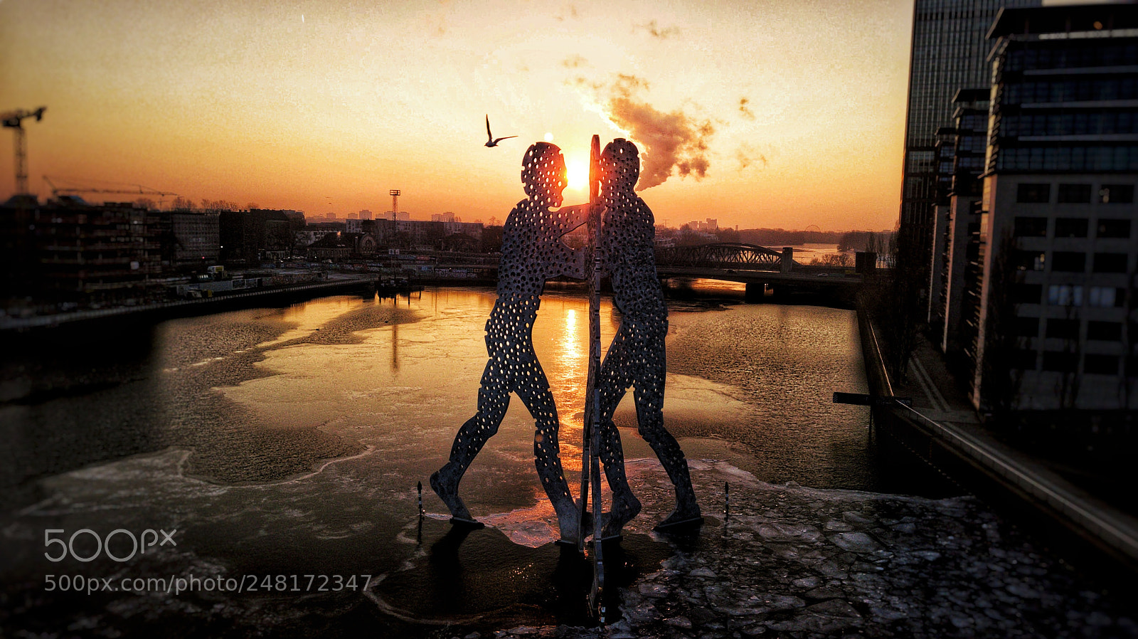 DJI FC220 sample photo. Molecule men on icy photography