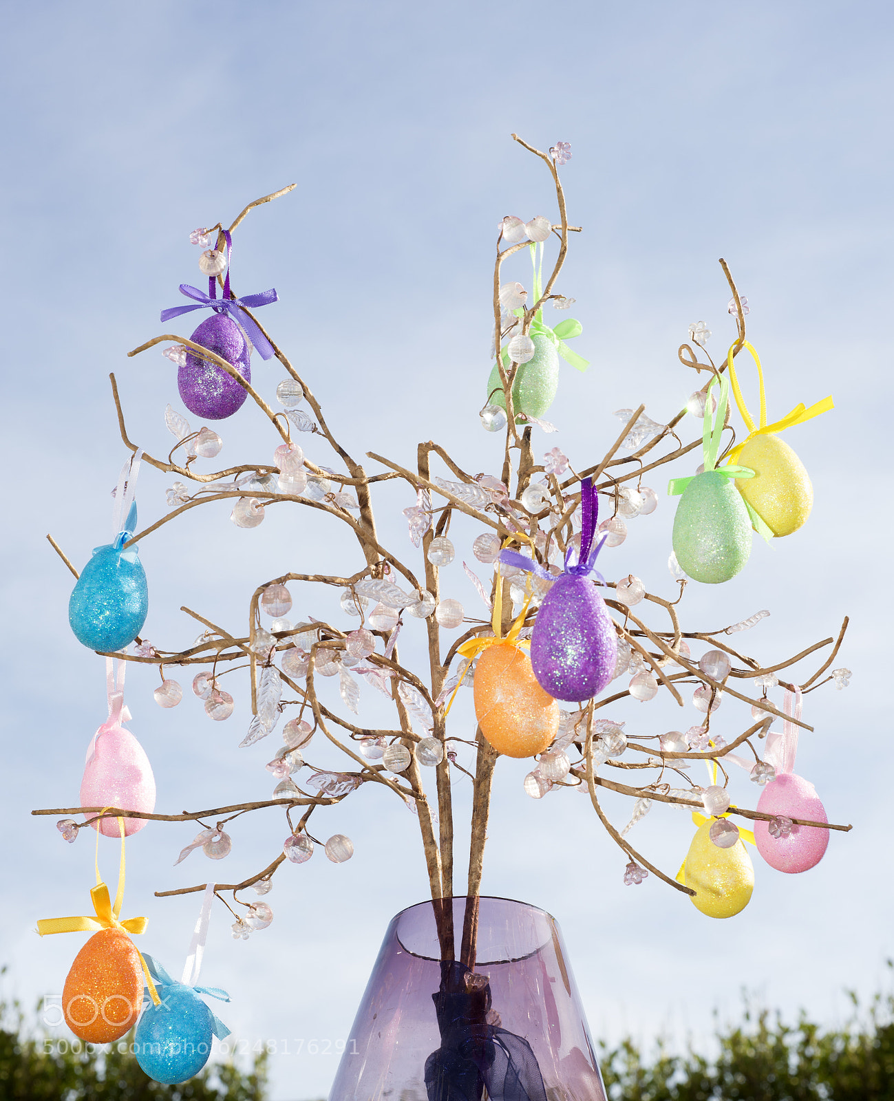 Nikon D610 sample photo. Easter egg tree photography