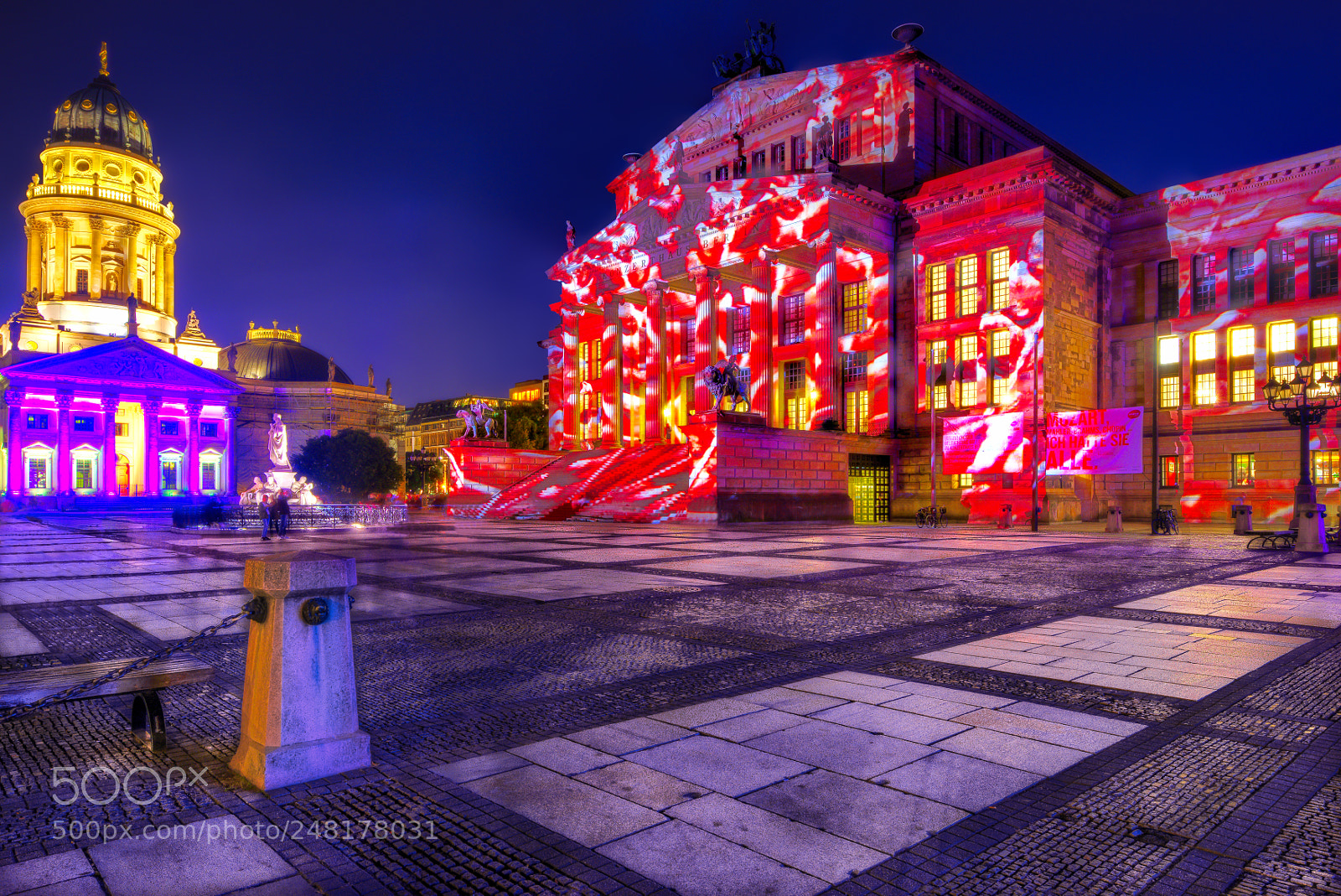 Nikon D810 sample photo. Gendarmenmarkt festival of lights photography