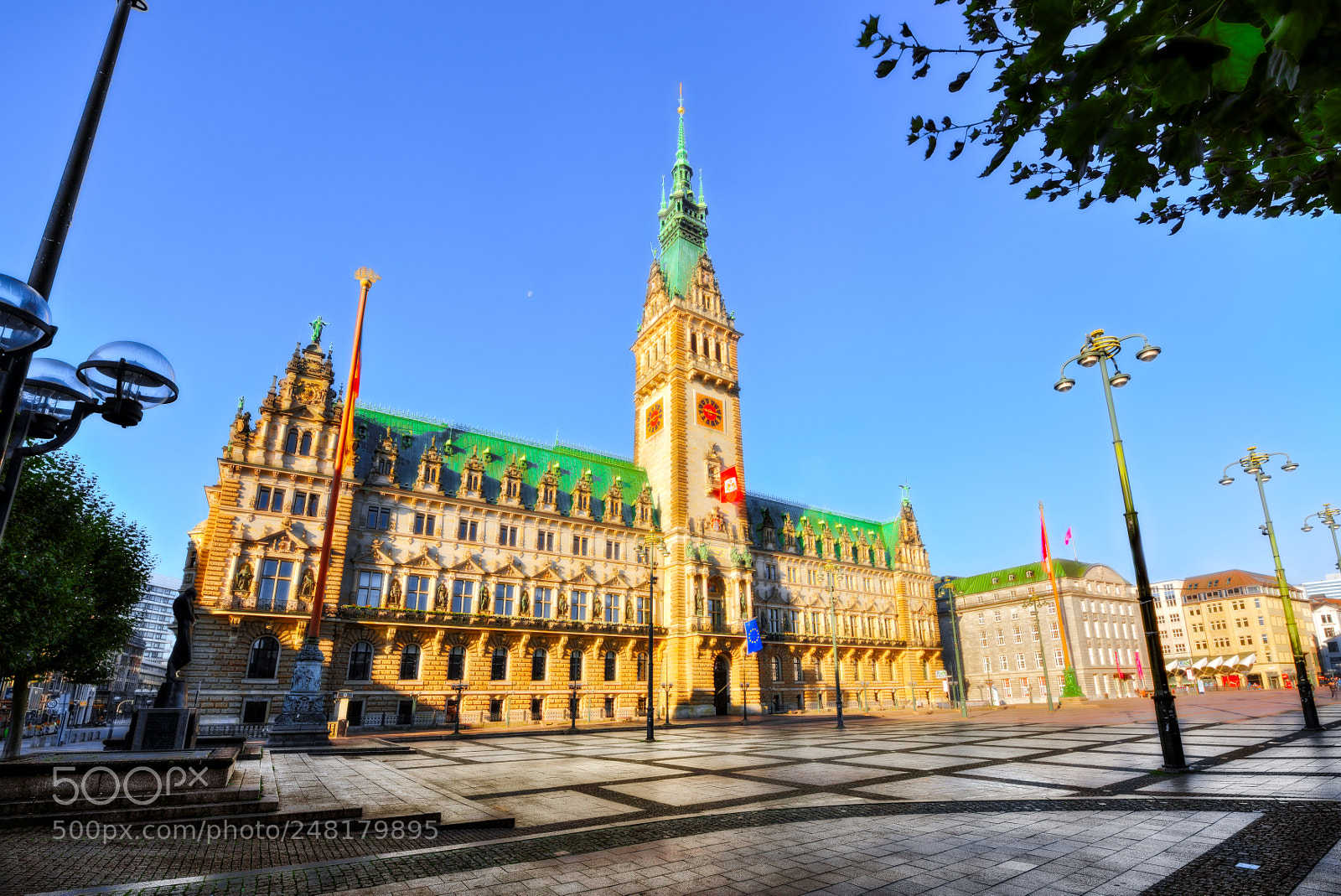 Nikon D810 sample photo. Hamburg rathaus photography