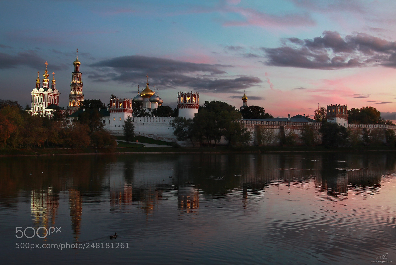 Canon EOS 50D sample photo. Colourful sunset over novodevichy photography