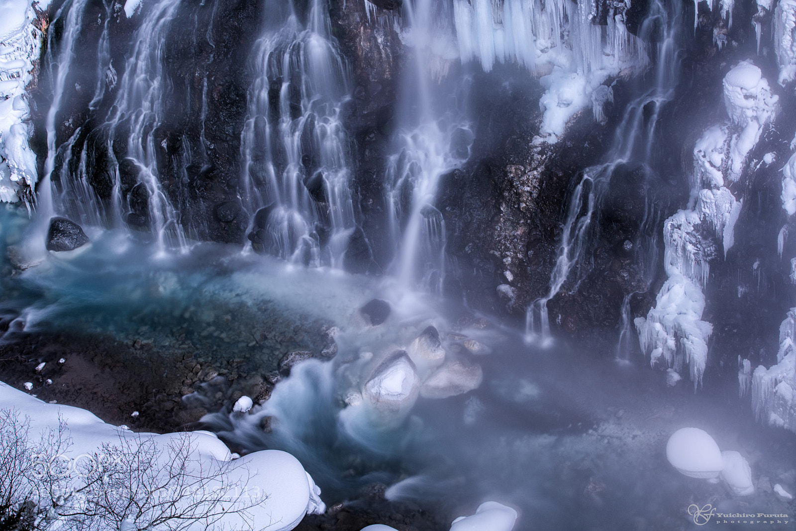 Sony a7R III sample photo. Blue river waterfall photography