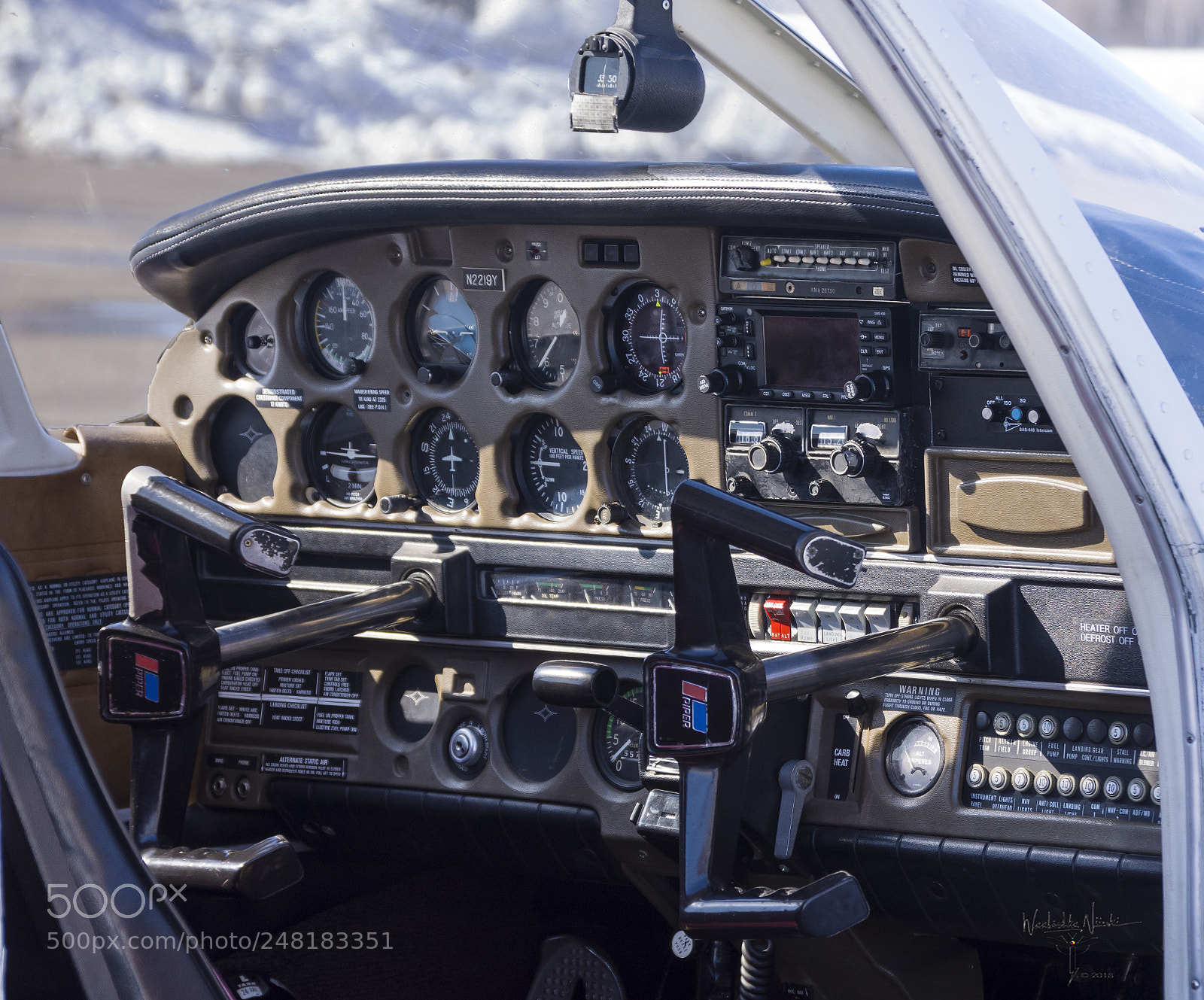 Nikon D7200 sample photo. Piper cockpit photography