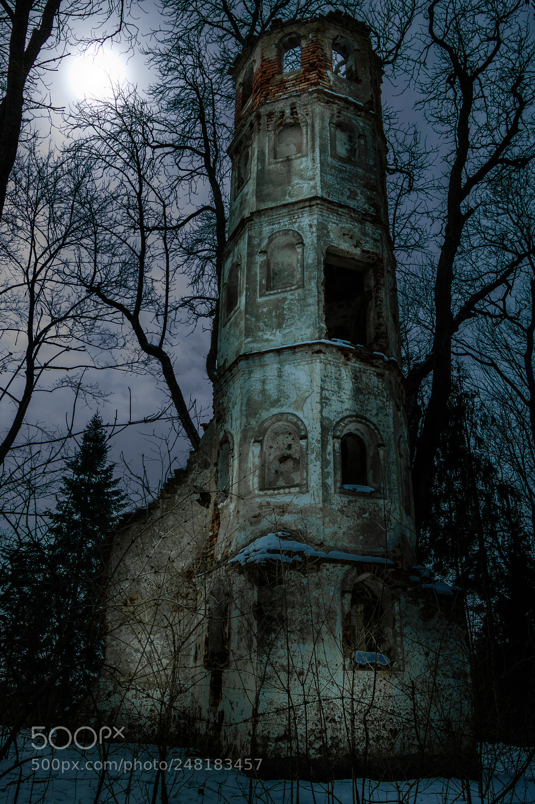Canon EOS 750D (EOS Rebel T6i / EOS Kiss X8i) sample photo. Ruine bei nacht photography
