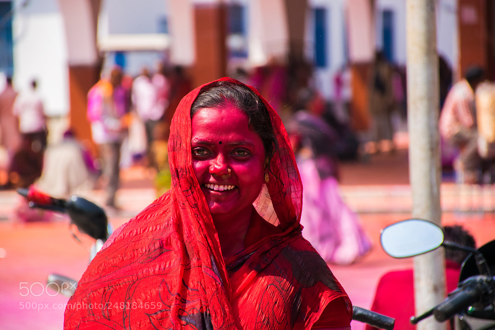 Nikon D5300 sample photo. Holi potrait mom (of ) photography