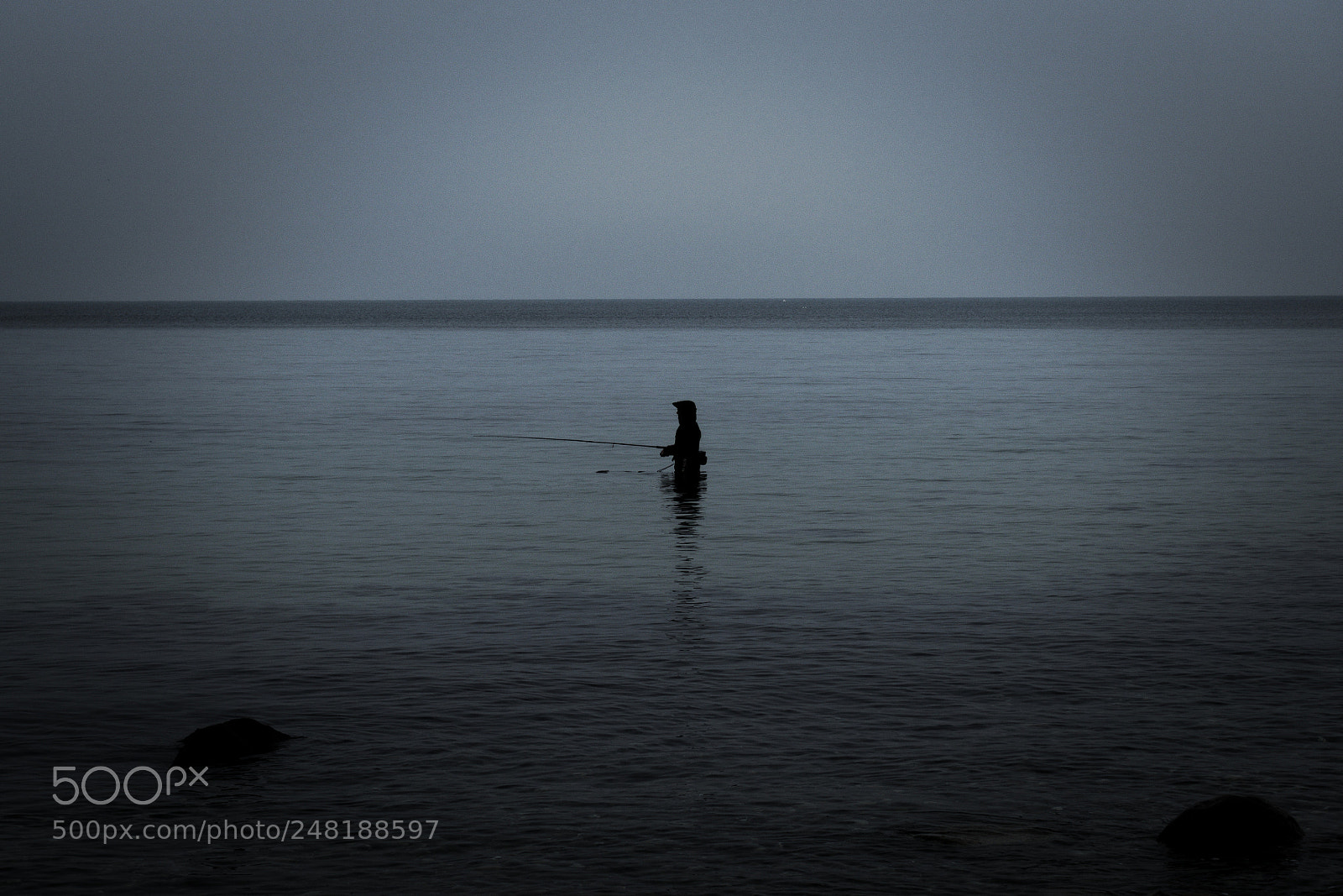 Olympus OM-D E-M10 sample photo. Lonely fisher photography