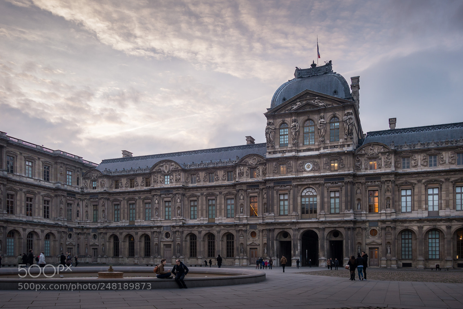Sony Cyber-shot DSC-RX100 II sample photo. Sunset over the louvre photography