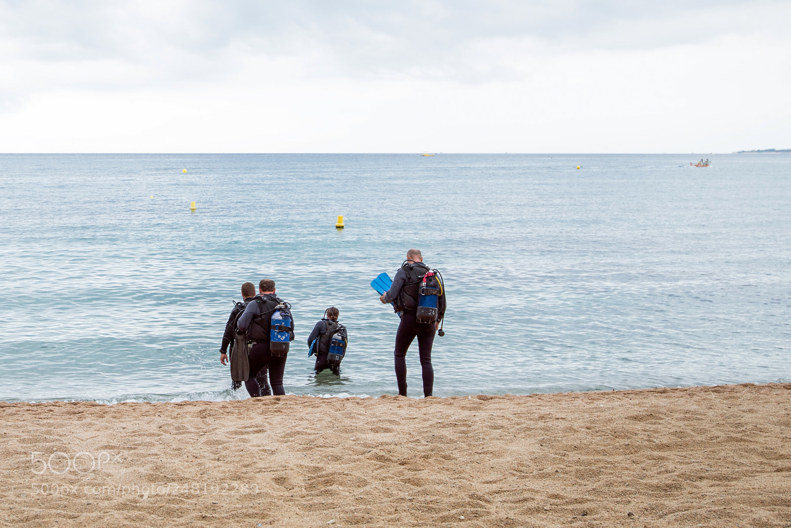 Nikon D610 sample photo. Divers at sea are photography