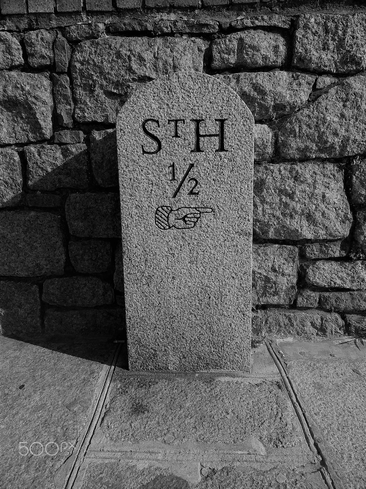 Pentax X-5 sample photo. Half a mile out - mile post photography