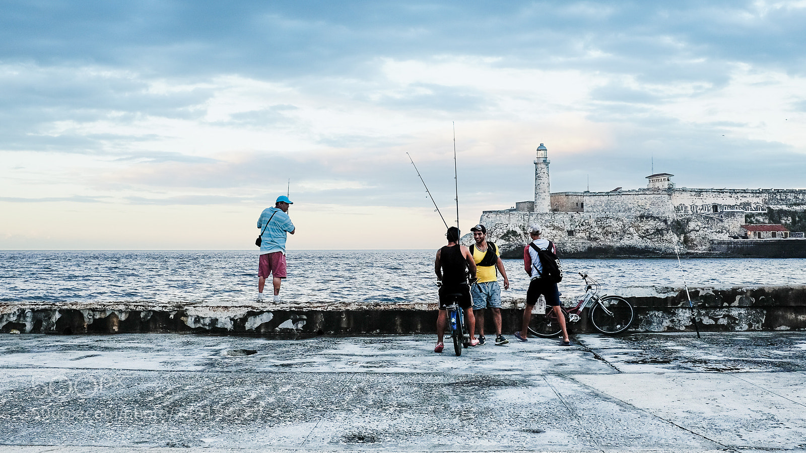 Fujifilm X100T sample photo. Fishing on the malecon photography