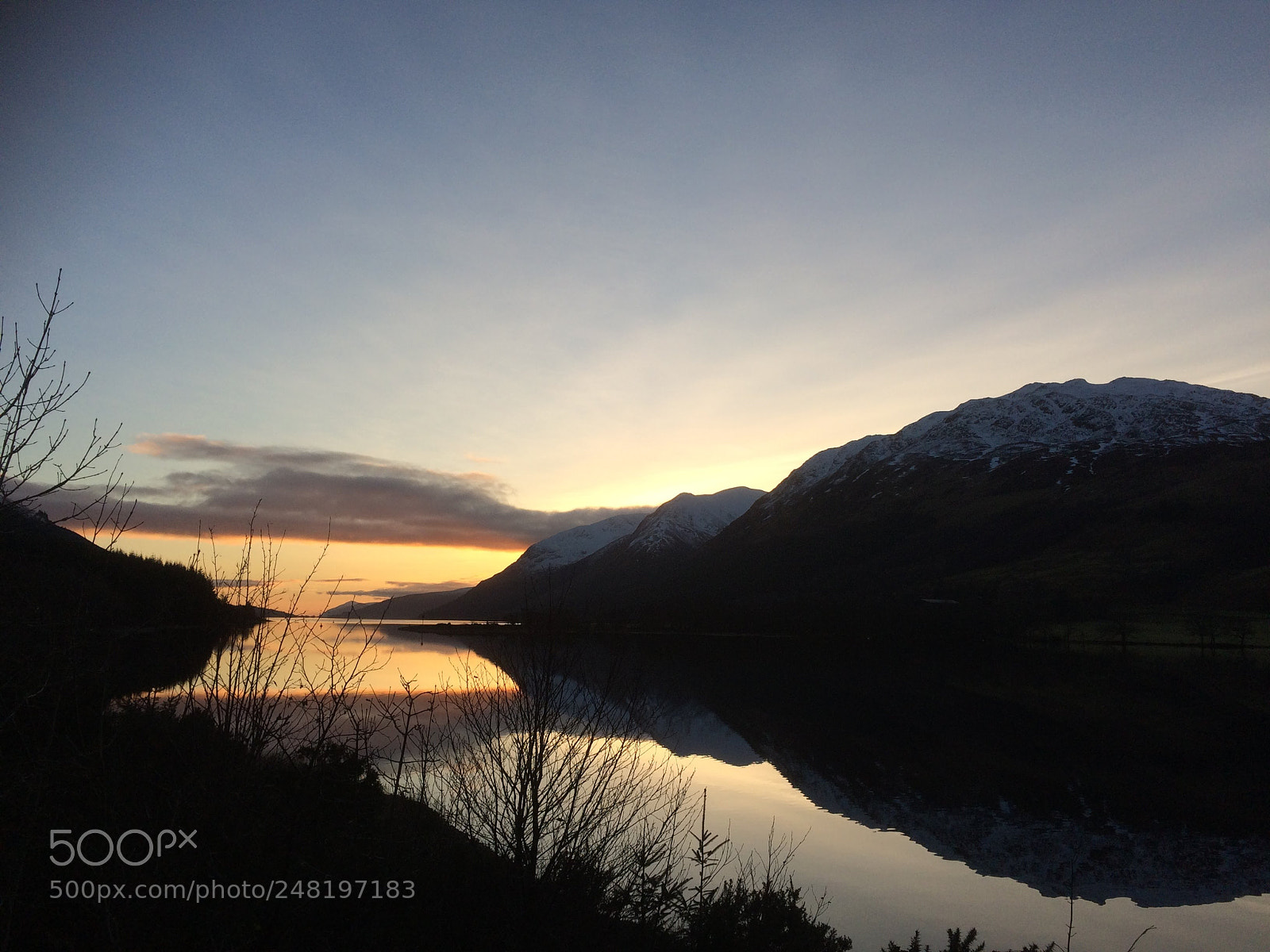 Apple iPhone 5s sample photo. Loch lochy sundown photography