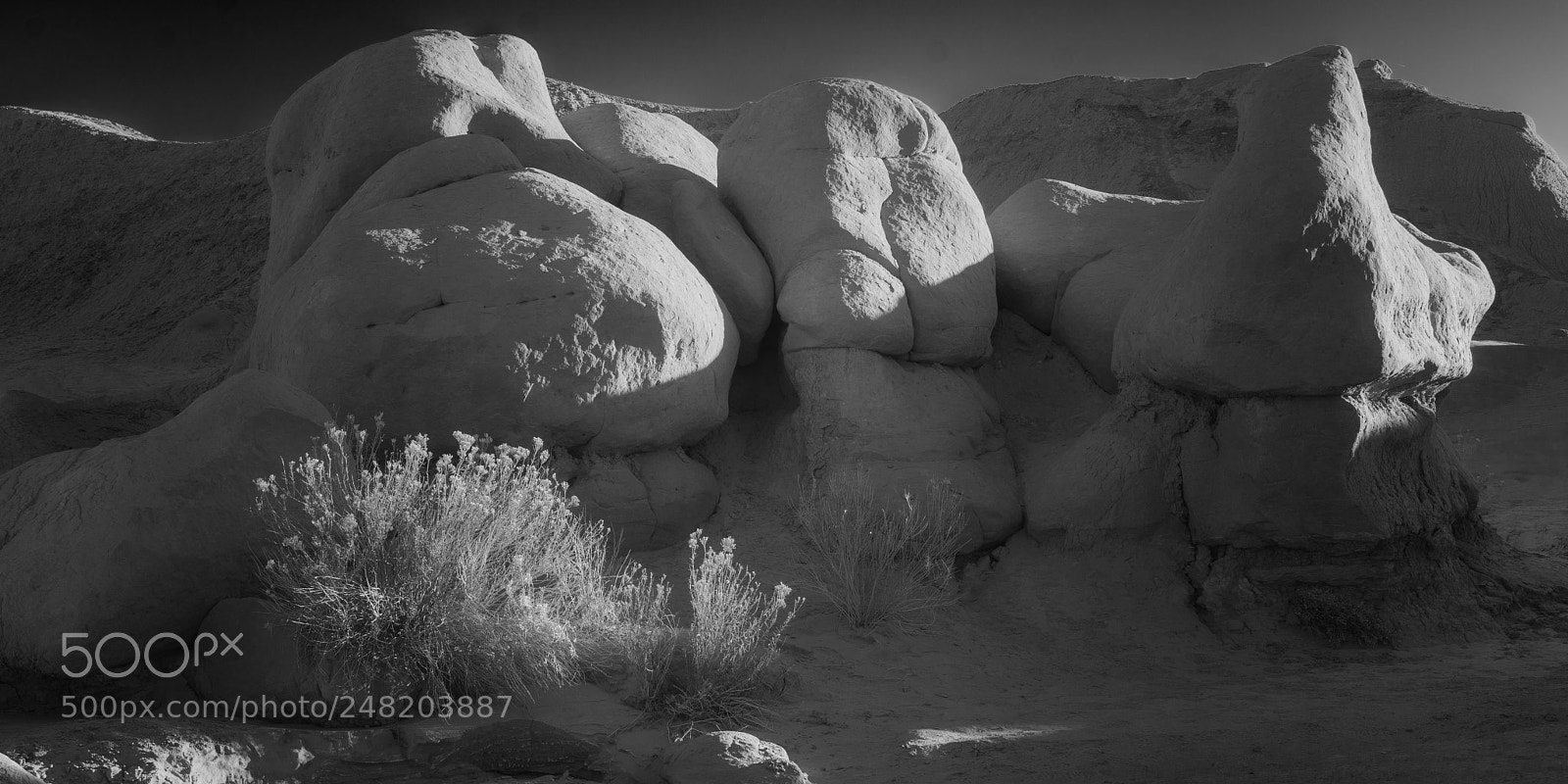 Nikon D7100 sample photo. Goblin valley b&w photography