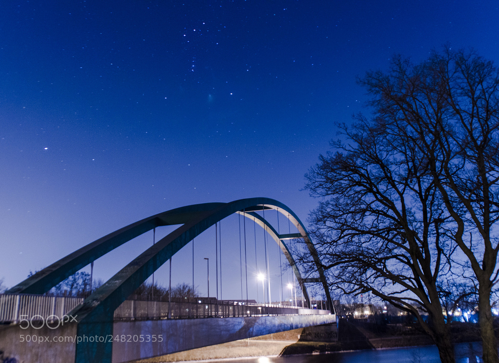Nikon D3200 sample photo. Night bridge photography