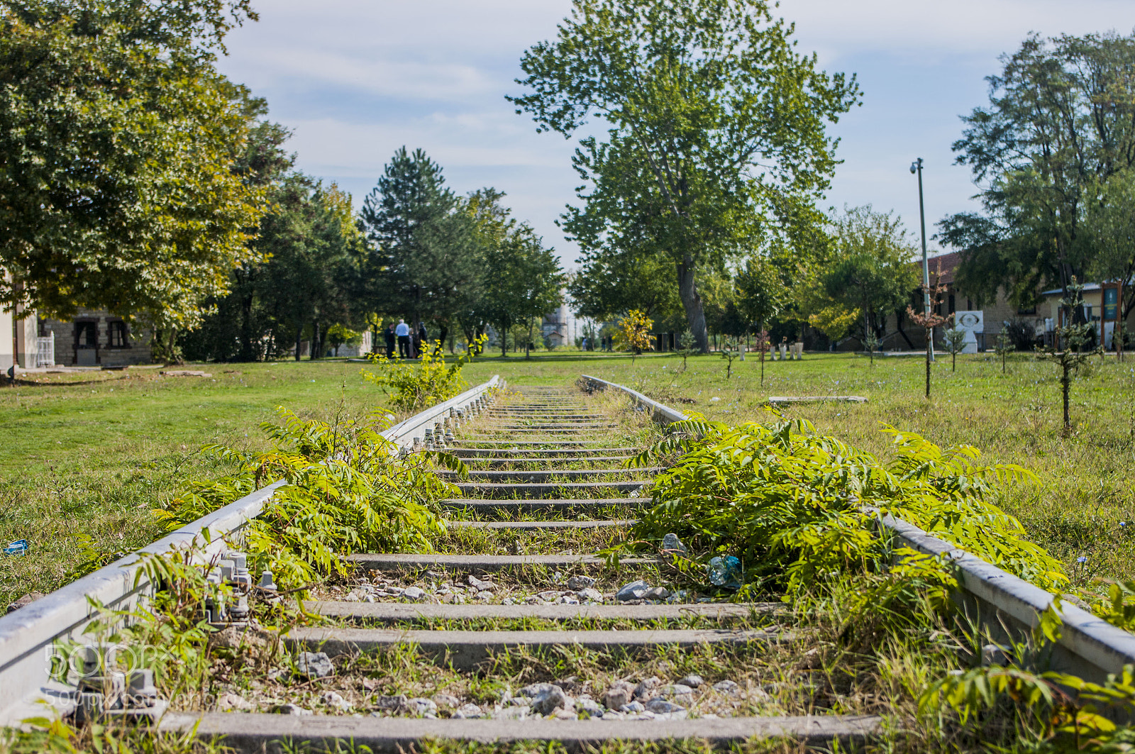 Pentax K20D sample photo. Railway photography