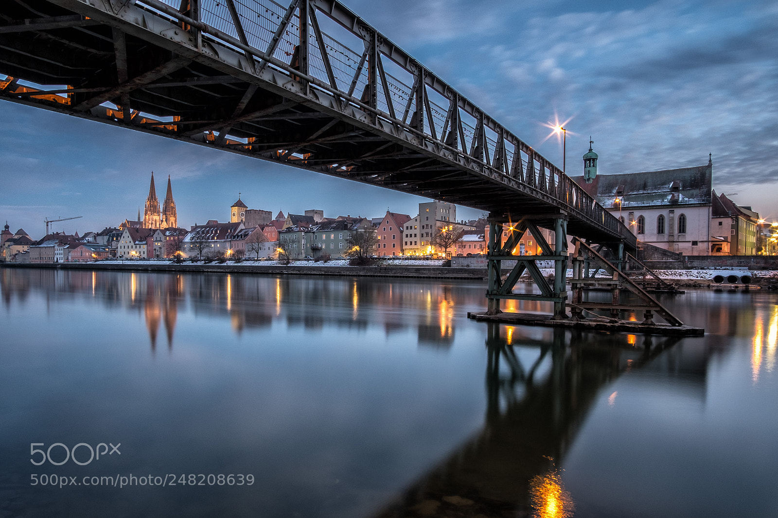Fujifilm X-T1 sample photo. Regensburg bridge photography