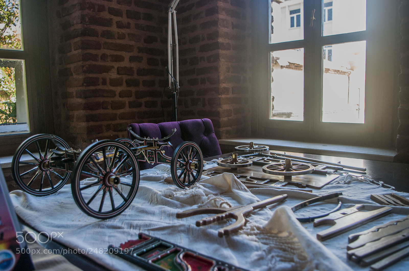 Pentax K20D sample photo. Repairman's table photography