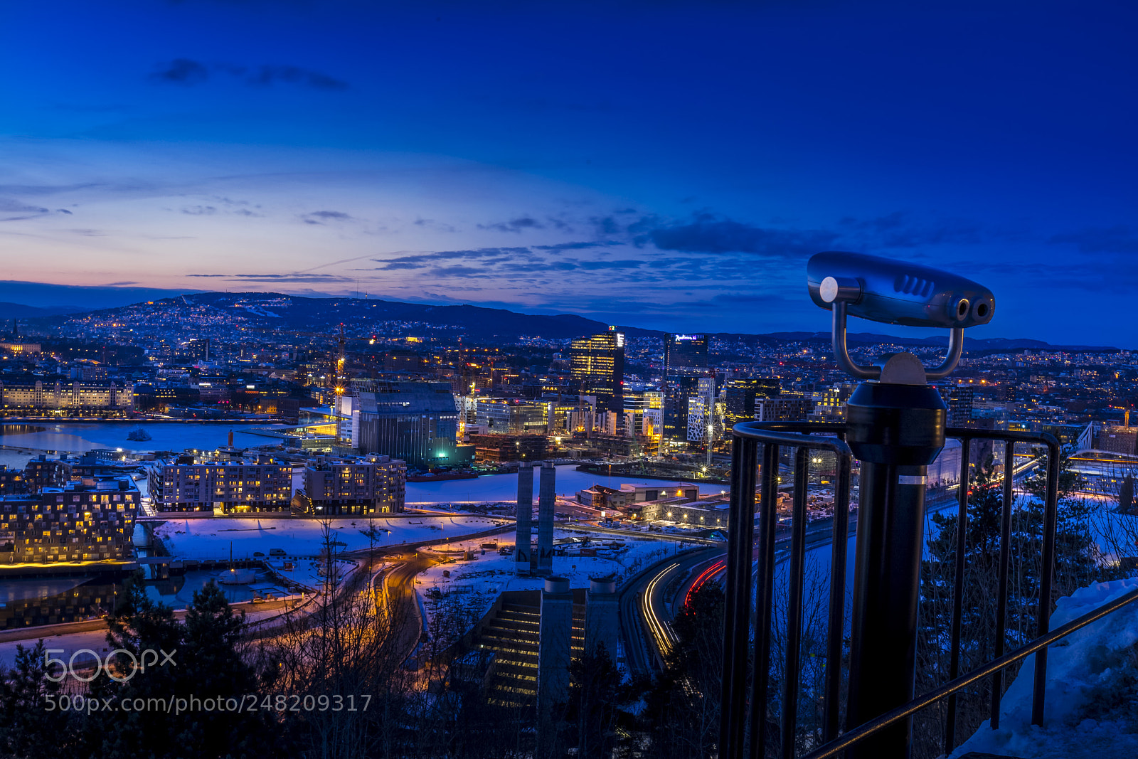 Canon EOS 6D Mark II sample photo. Oslo twilight photography