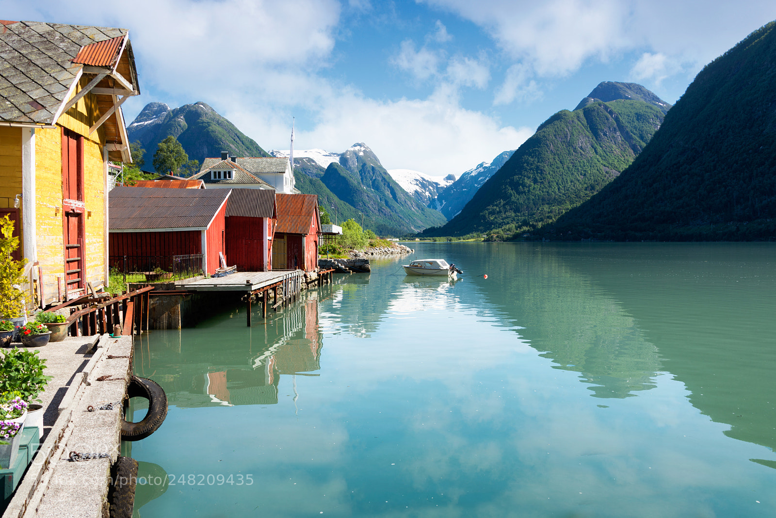 Nikon D610 sample photo. Fjord with colorful houses photography
