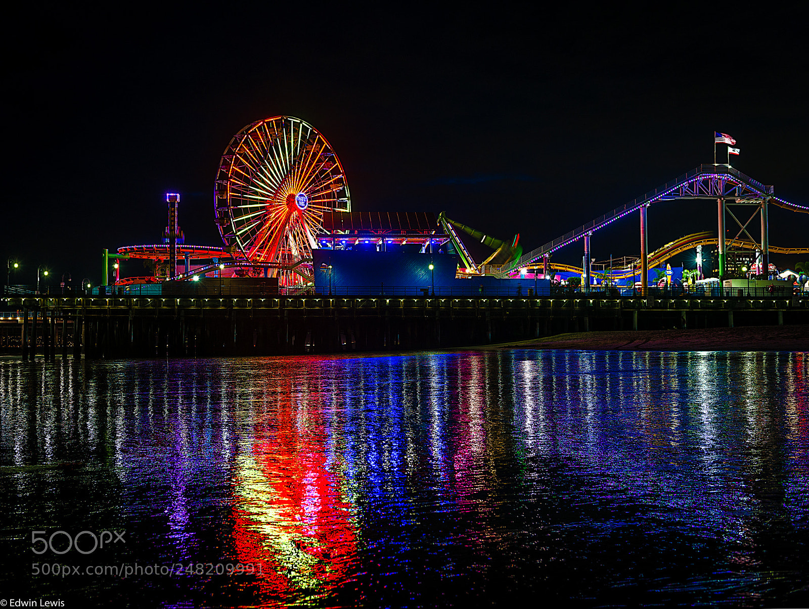 Nikon D800E sample photo. Santa monica pier ferris photography
