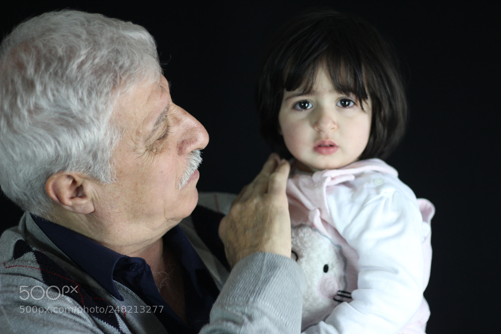 Canon EOS 60D + Canon EF 50mm F1.8 II sample photo. Grandpa and little girl photography