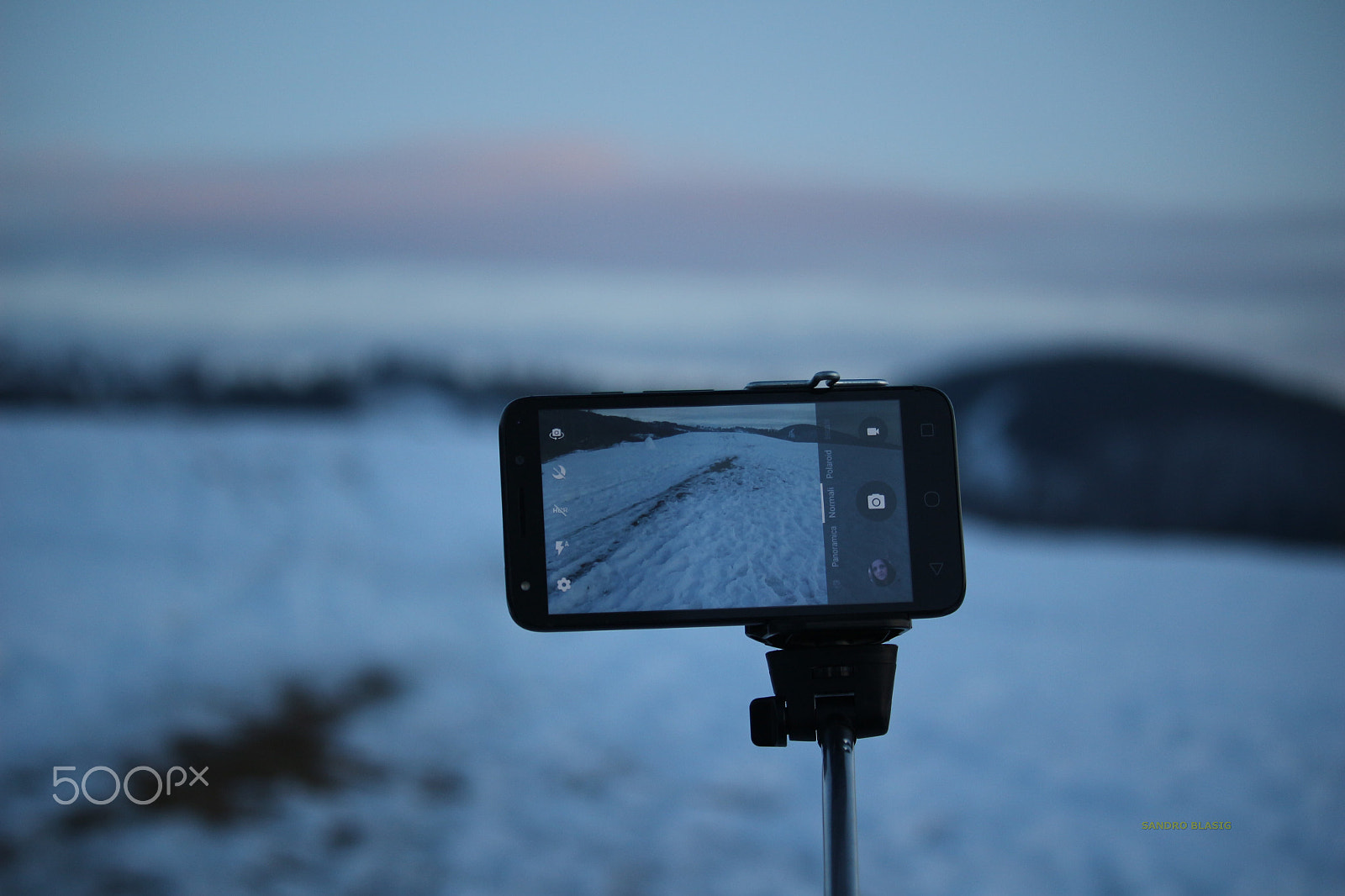 Canon EF-S 55-250mm F4-5.6 IS STM sample photo. Snow in the mirror photography