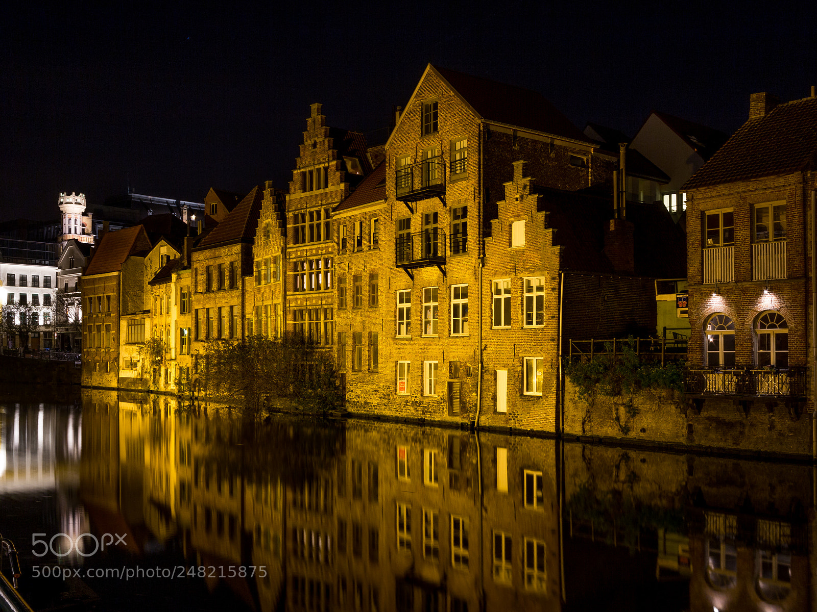 Canon PowerShot G1 X sample photo. Ghent mirroring houses in photography