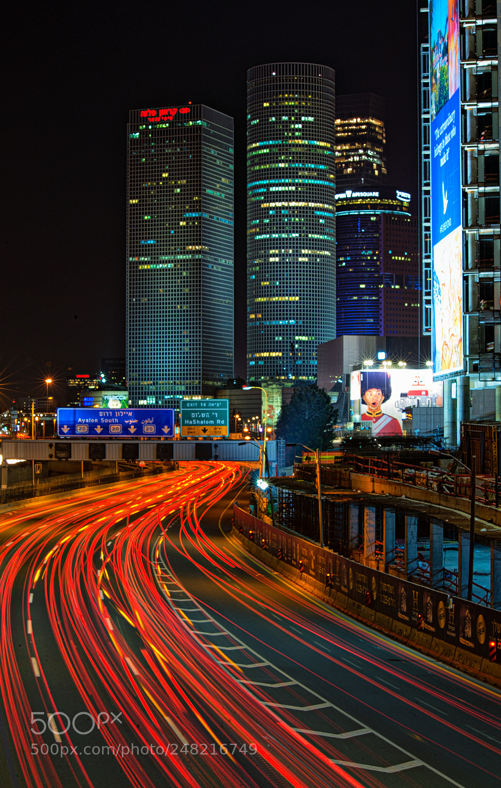 Nikon D610 sample photo. Azrieli center long exposure photography