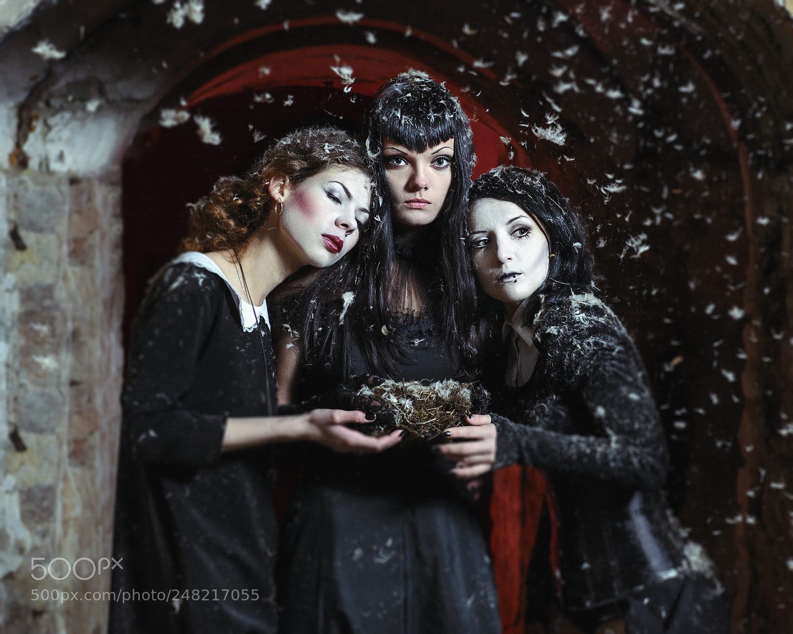 Nikon D600 sample photo. Three girls with nest photography