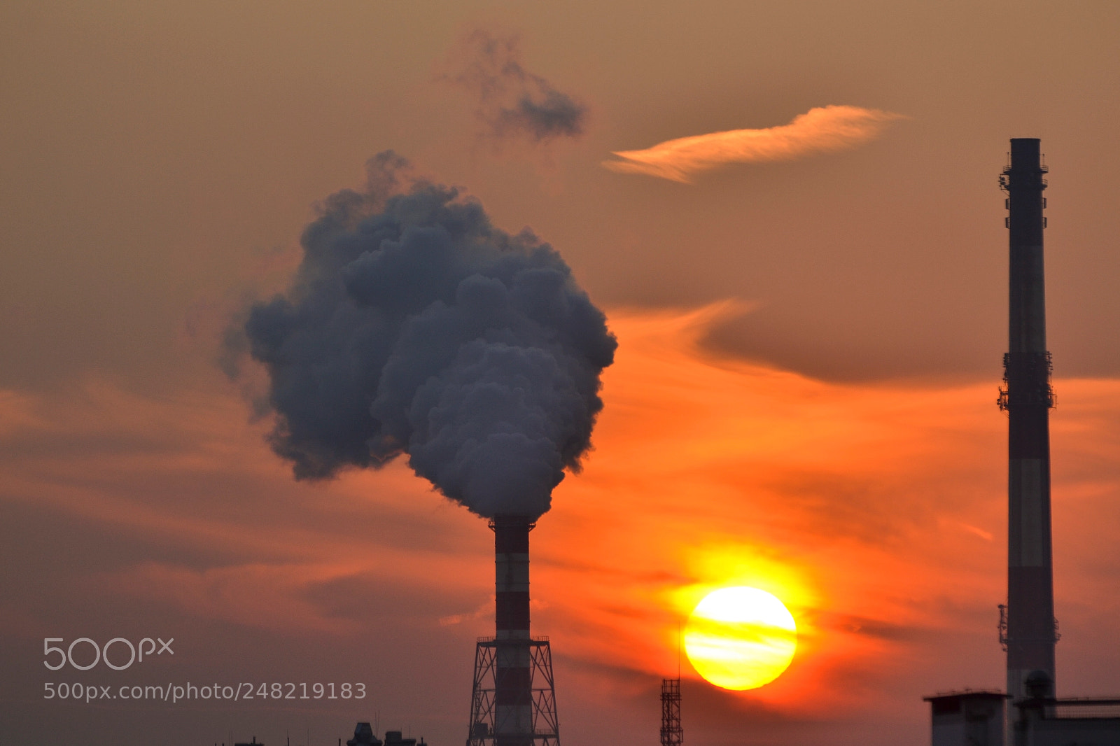 Nikon D3100 sample photo. Chimneysunset photography