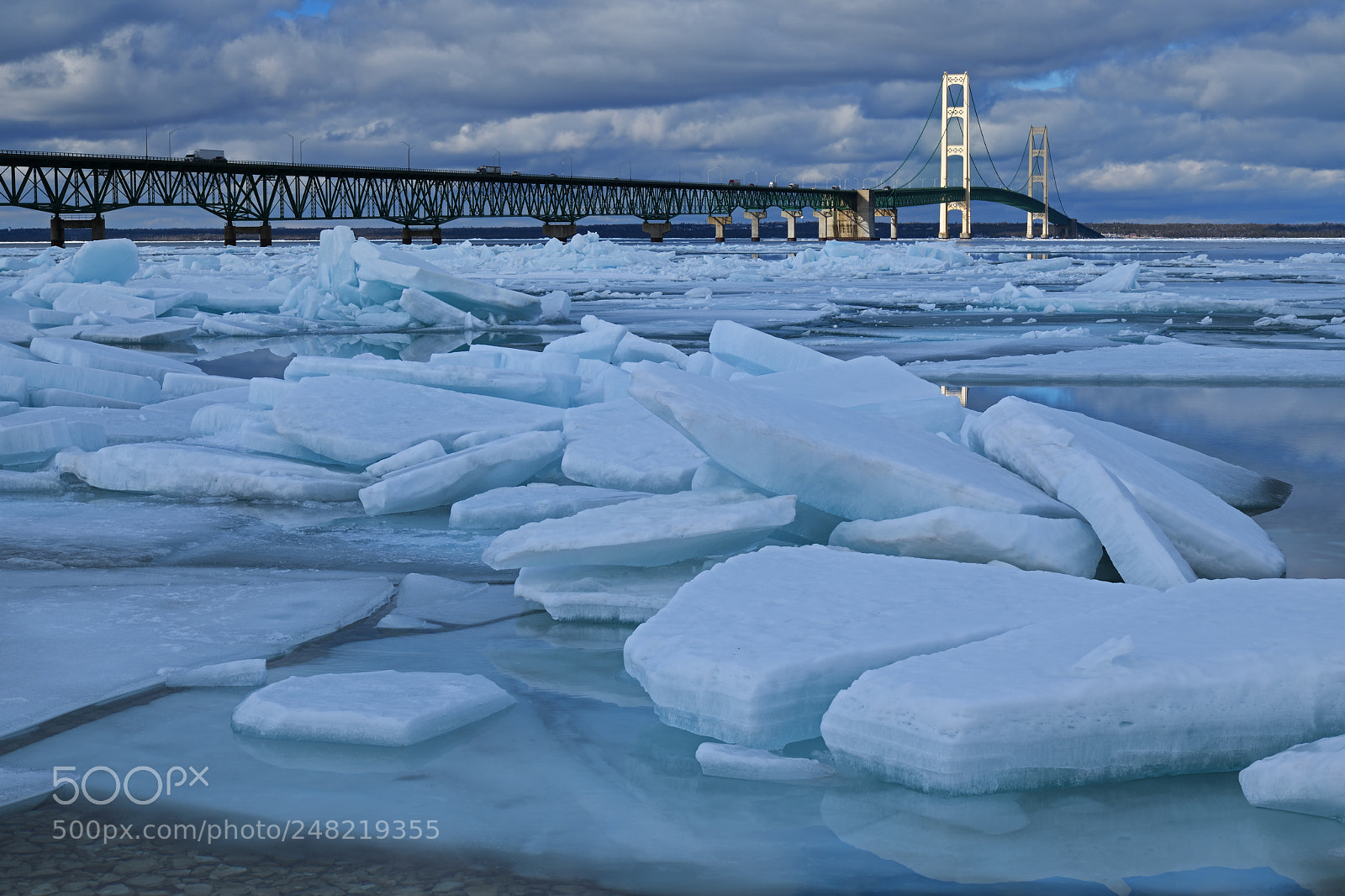 Nikon D850 sample photo. Winter mackinac bridge and photography
