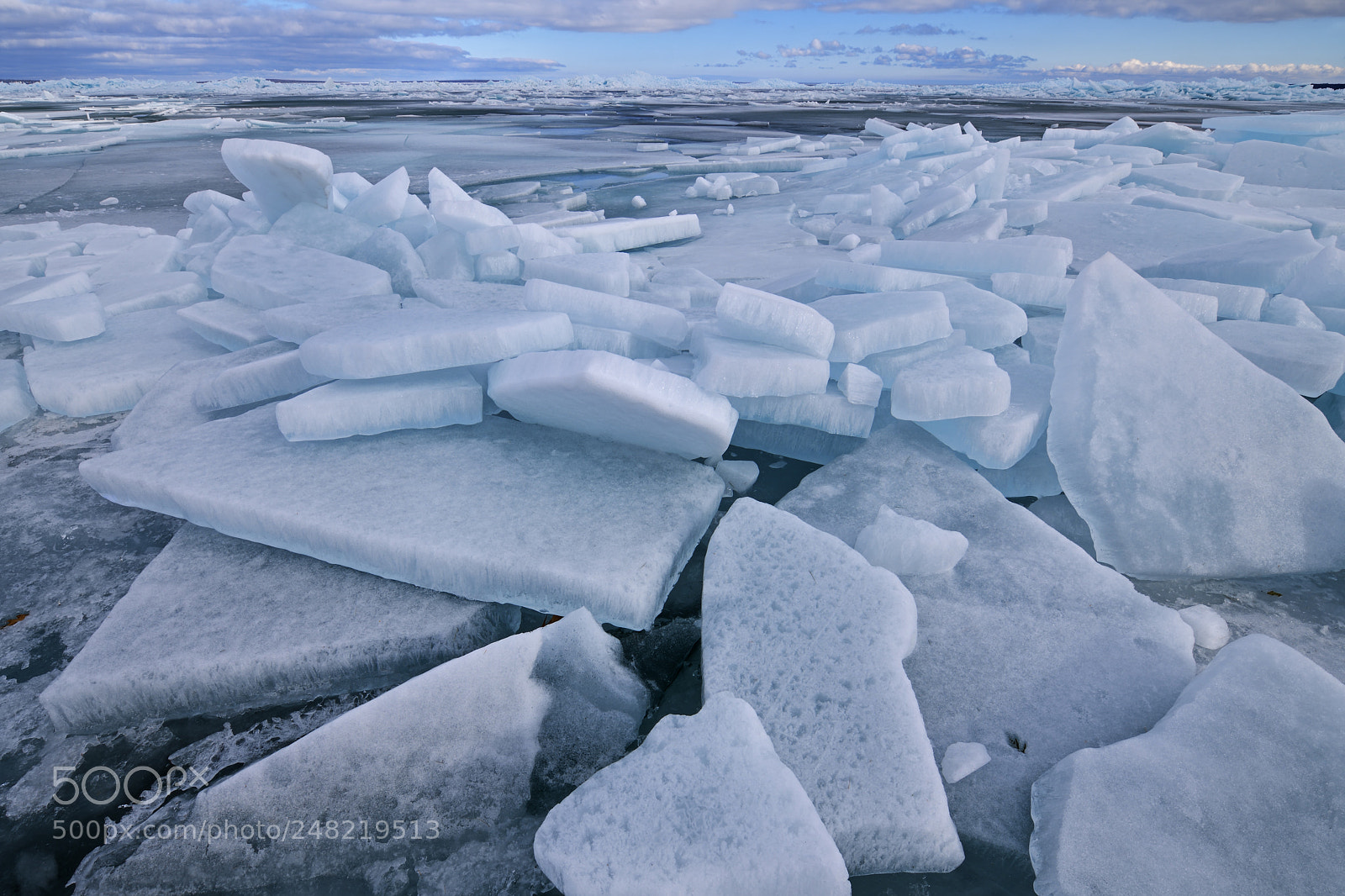 Nikon D850 sample photo. Blue ice shards straits photography