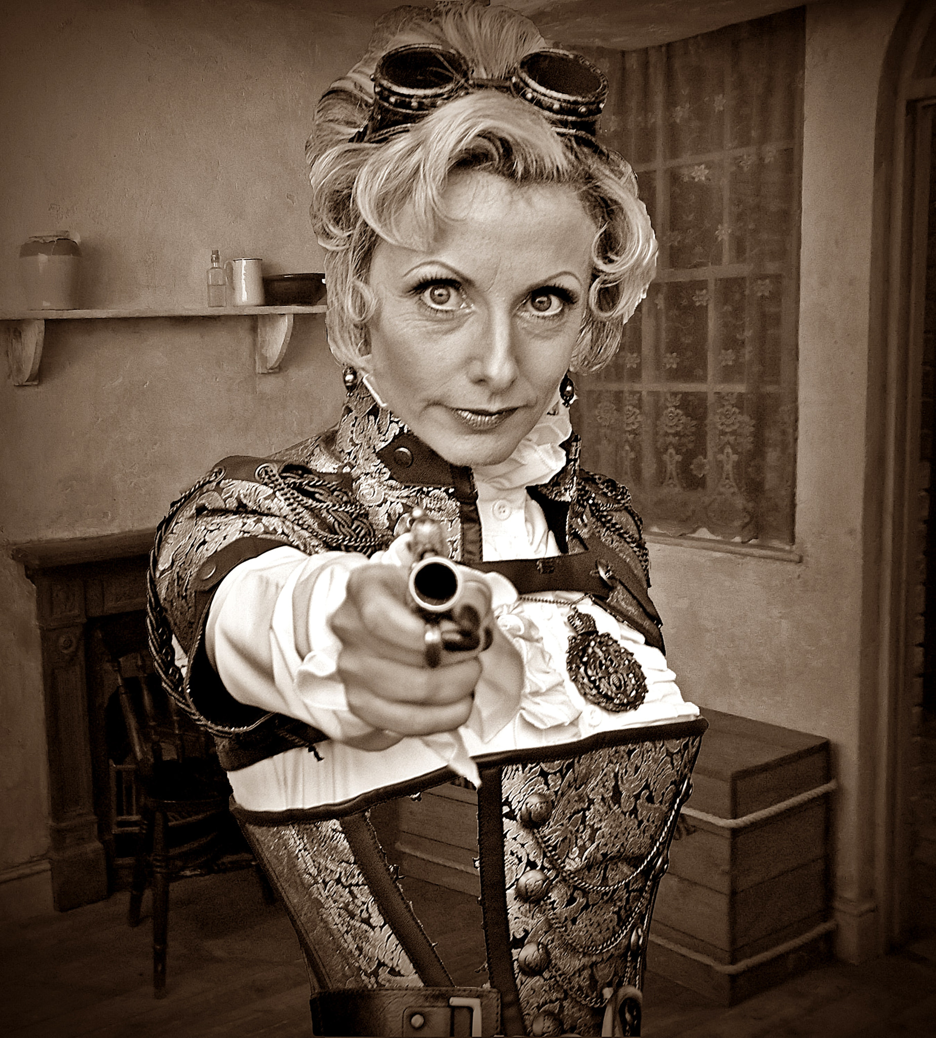Kodak EASYSHARE C143 DIGITAL CAMERA sample photo. Gun toting debbie photography
