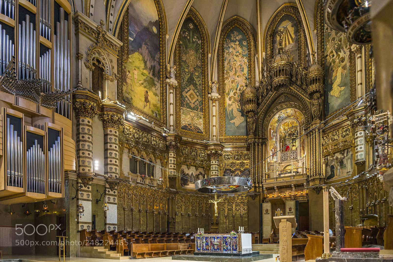 Nikon D610 sample photo. Main altar, montserrat photography