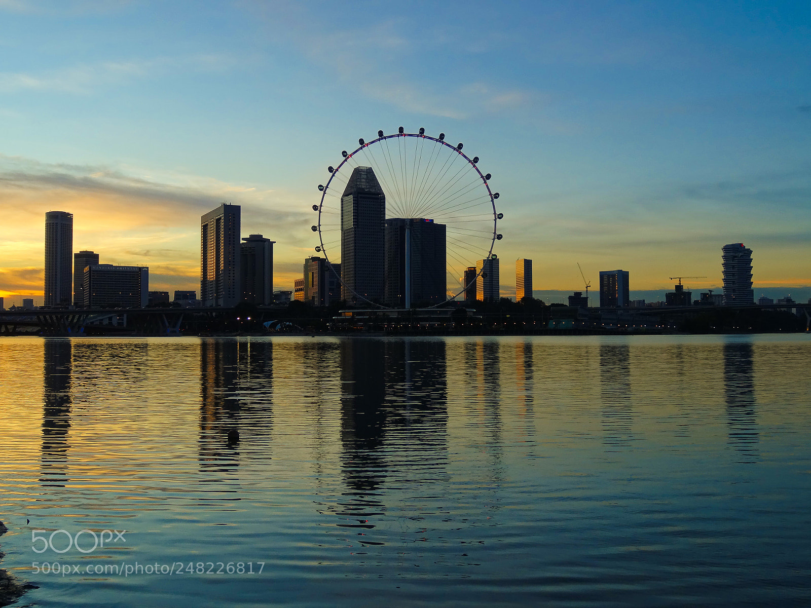 Sony Cyber-shot DSC-HX20V sample photo. Sunset at marina bay photography
