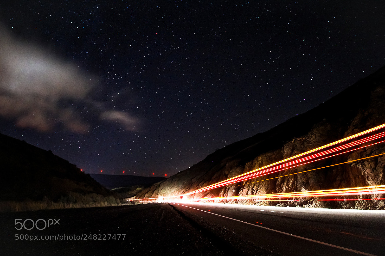 Canon EOS 60D sample photo. Canyon road light painting photography