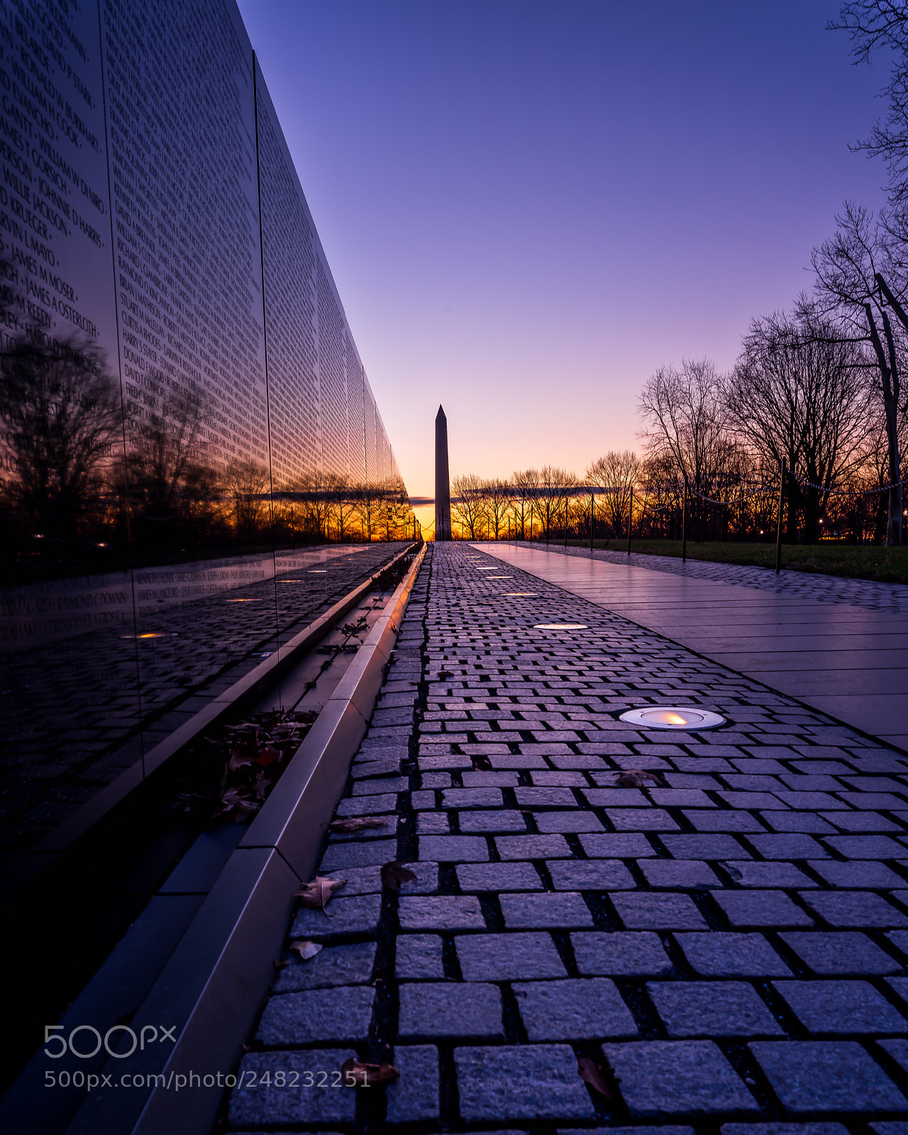 Nikon D810 sample photo. Vietnam memorial sunrise photography