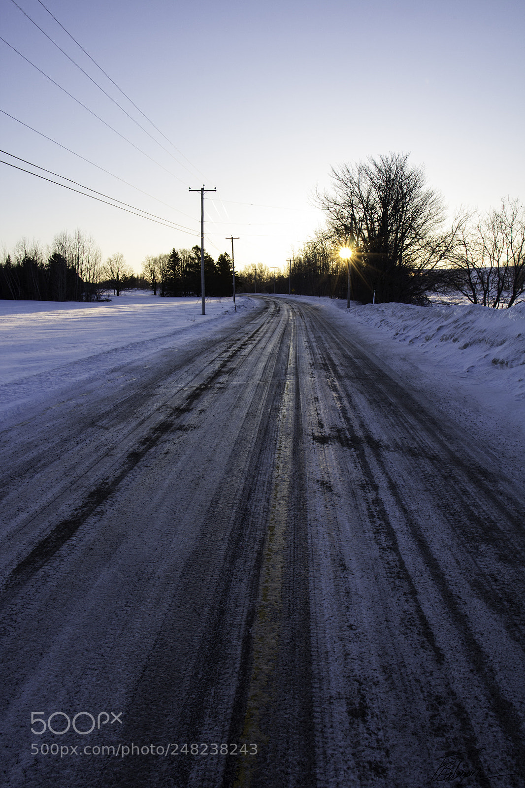 Canon EOS 650D (EOS Rebel T4i / EOS Kiss X6i) sample photo. Frozen road photography