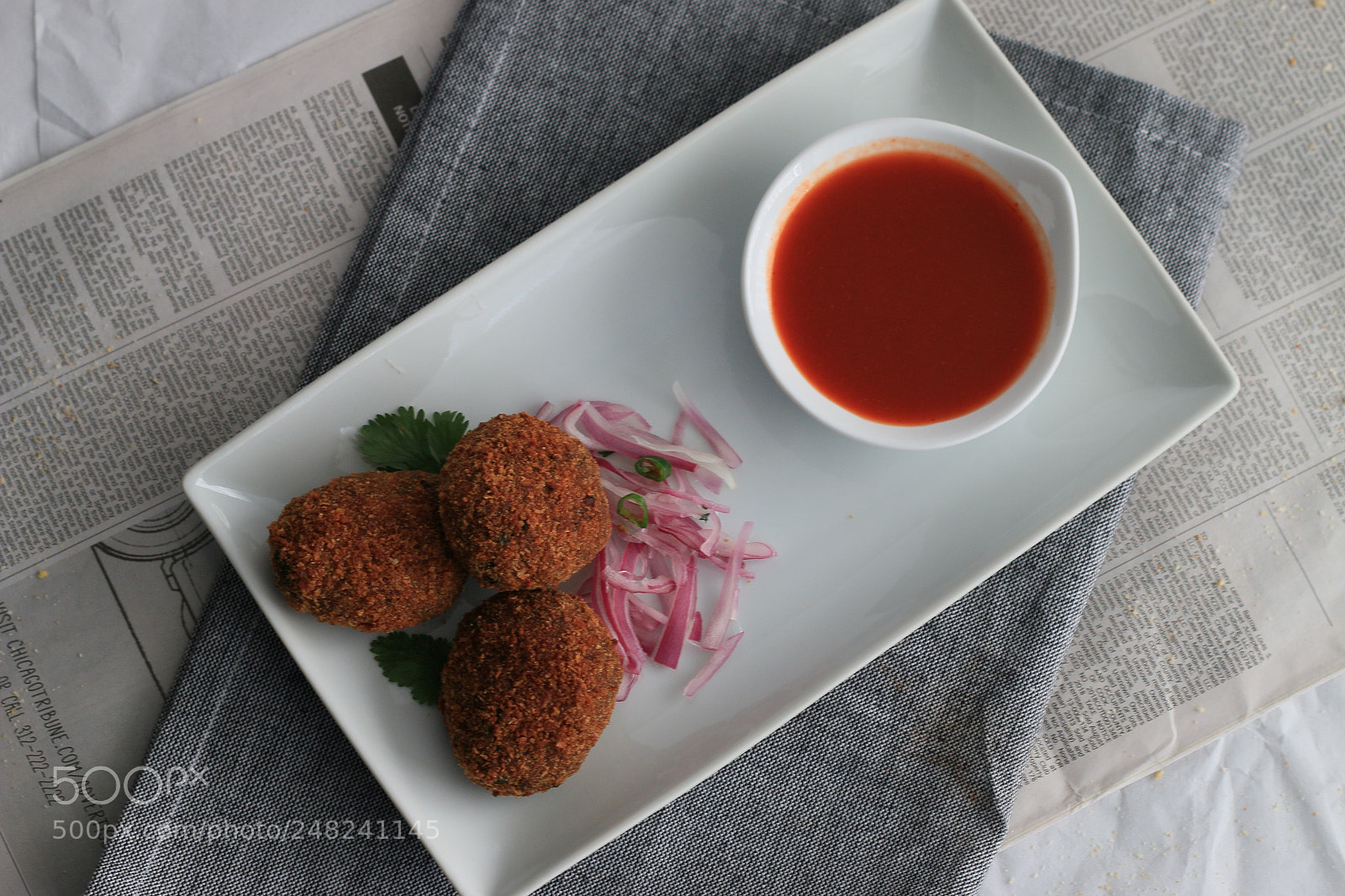 Canon EOS 70D + Canon EF 50mm F1.8 II sample photo. Fish cutlet/croquettes photography