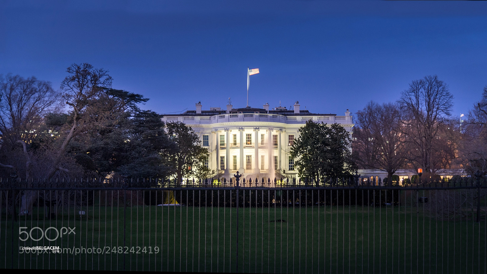 Nikon D610 sample photo. White house by night photography