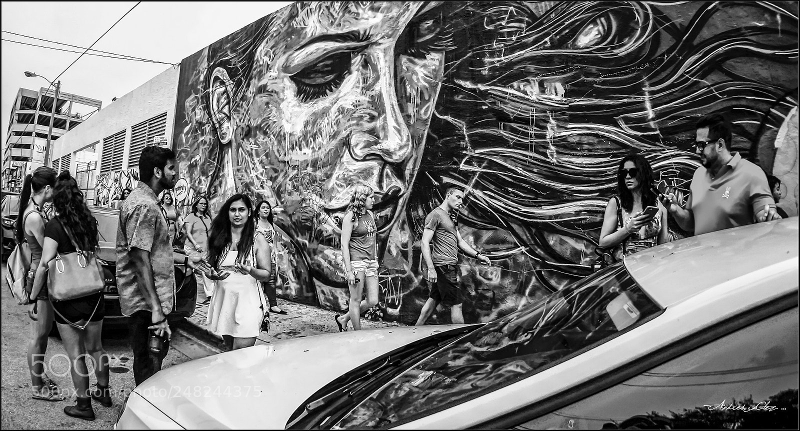 Sony Alpha NEX-5T sample photo. Wynwood miami monochrome photography