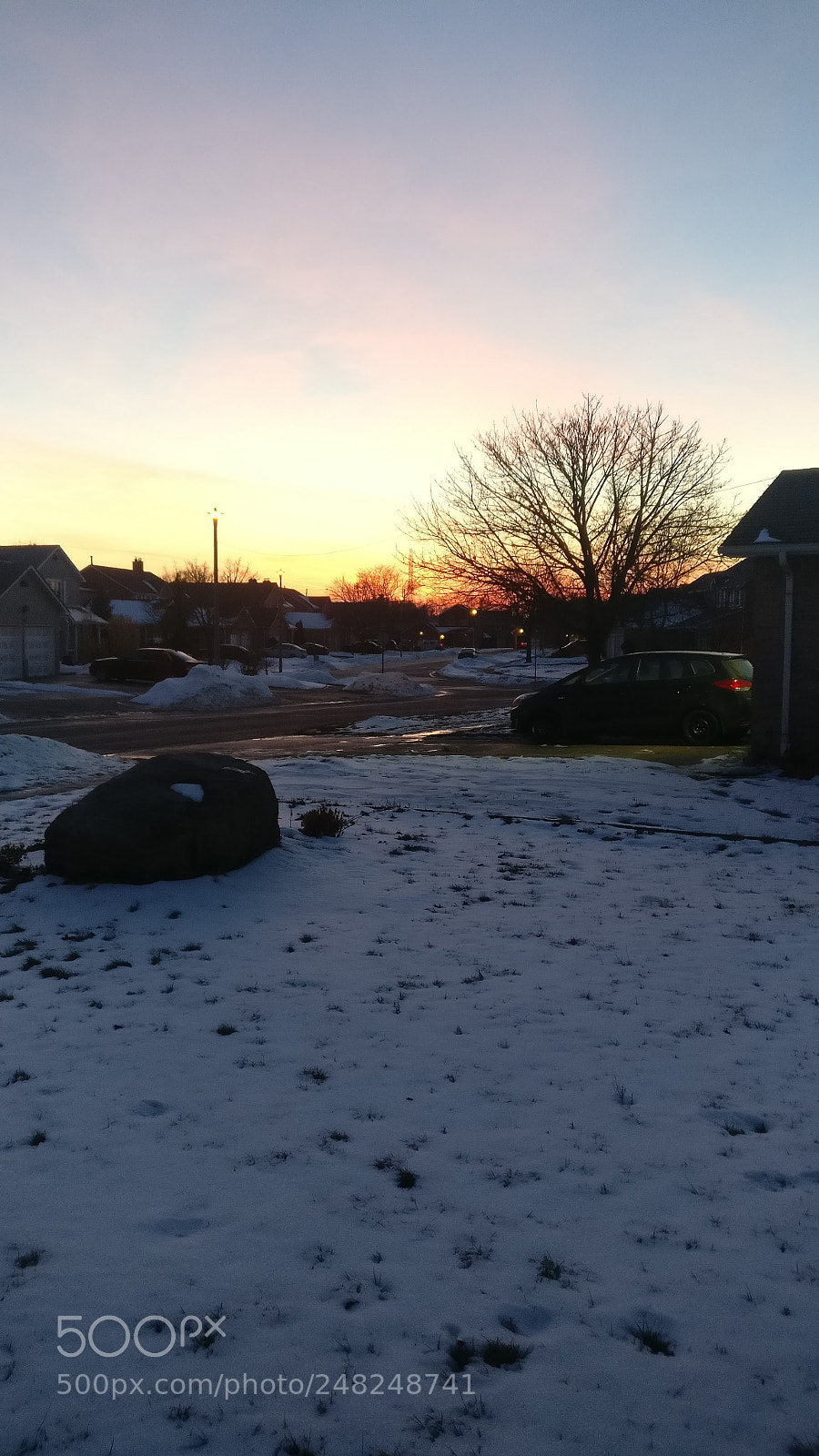 OnePlus A3003 sample photo. Snowy sunset photography