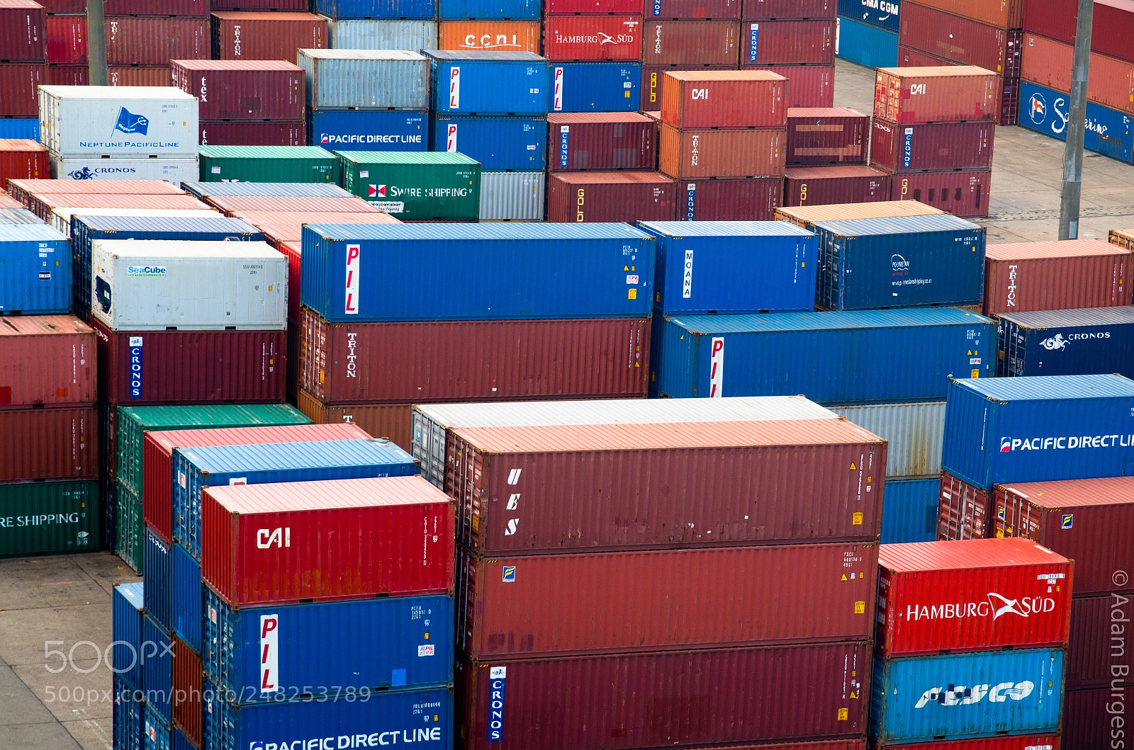 Pentax K-30 sample photo. Shipping containers photography