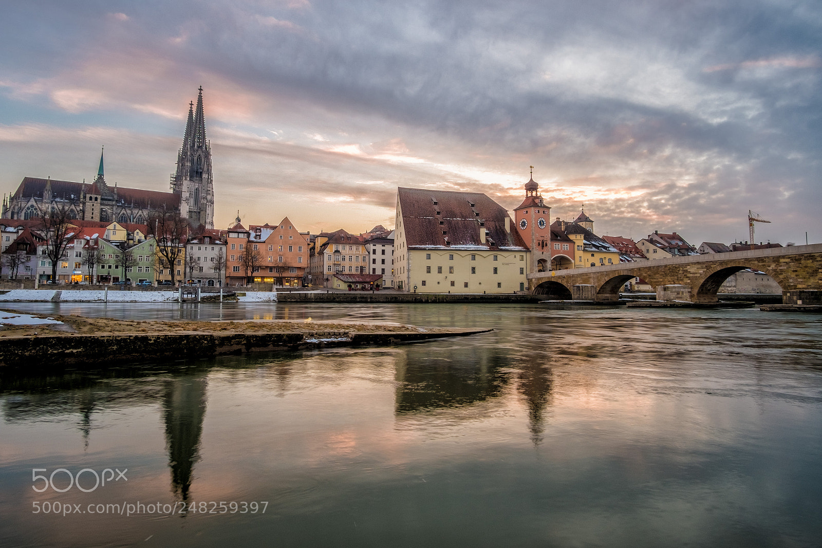 Fujifilm X-T1 sample photo. Regensburg sundown photography