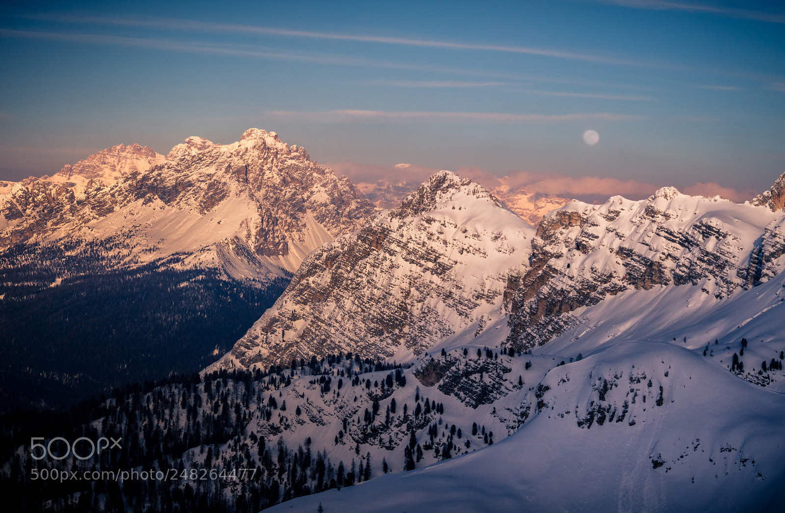 Canon EOS 7D sample photo. Snowcapped dolomites photography