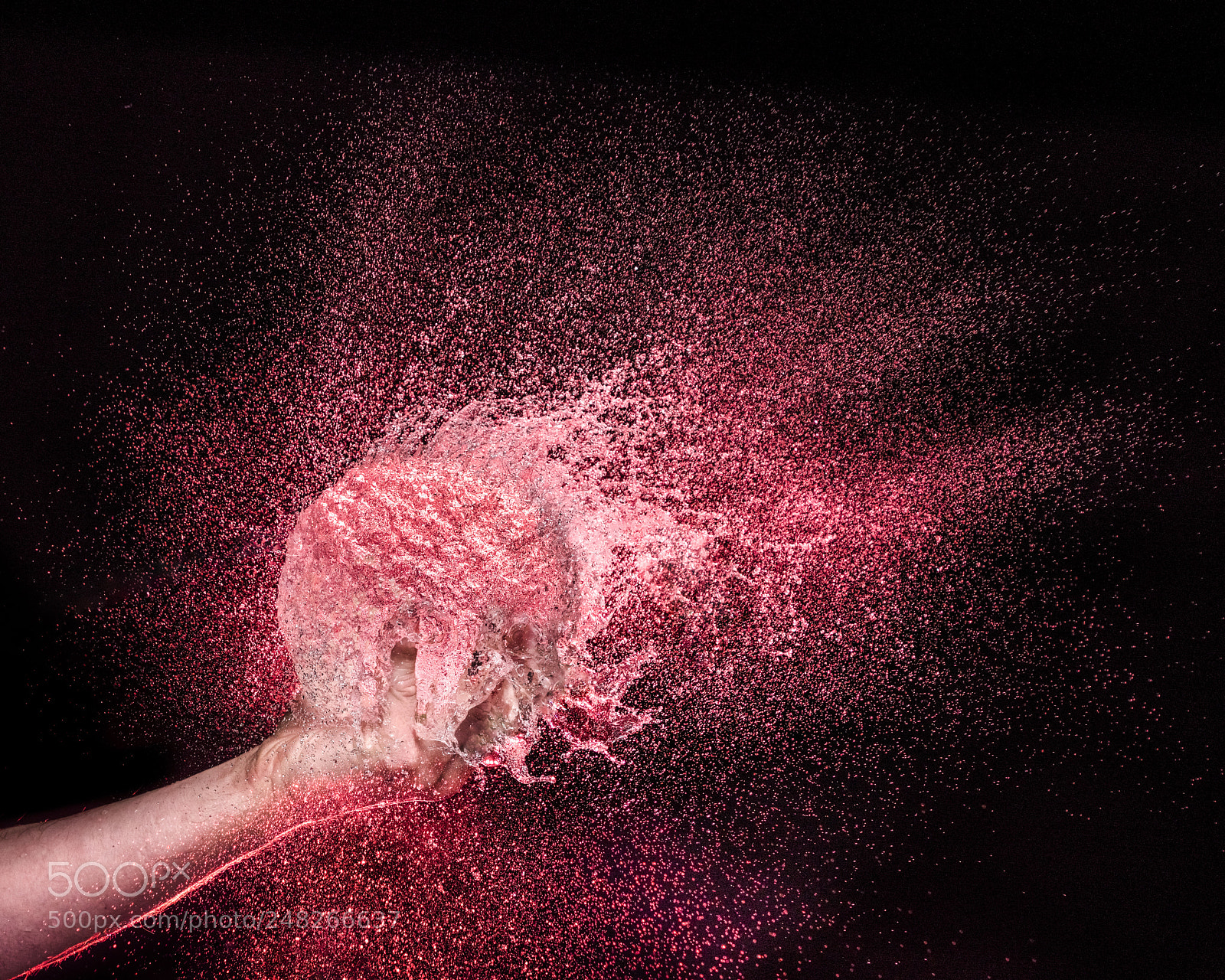 Sony a7R III sample photo. Red explosion photography