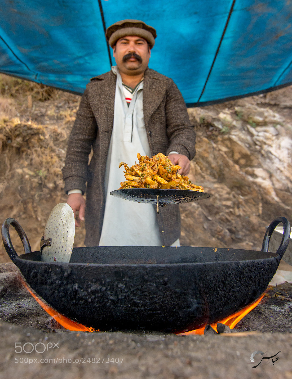 Nikon D7100 sample photo. Pakora seller photography