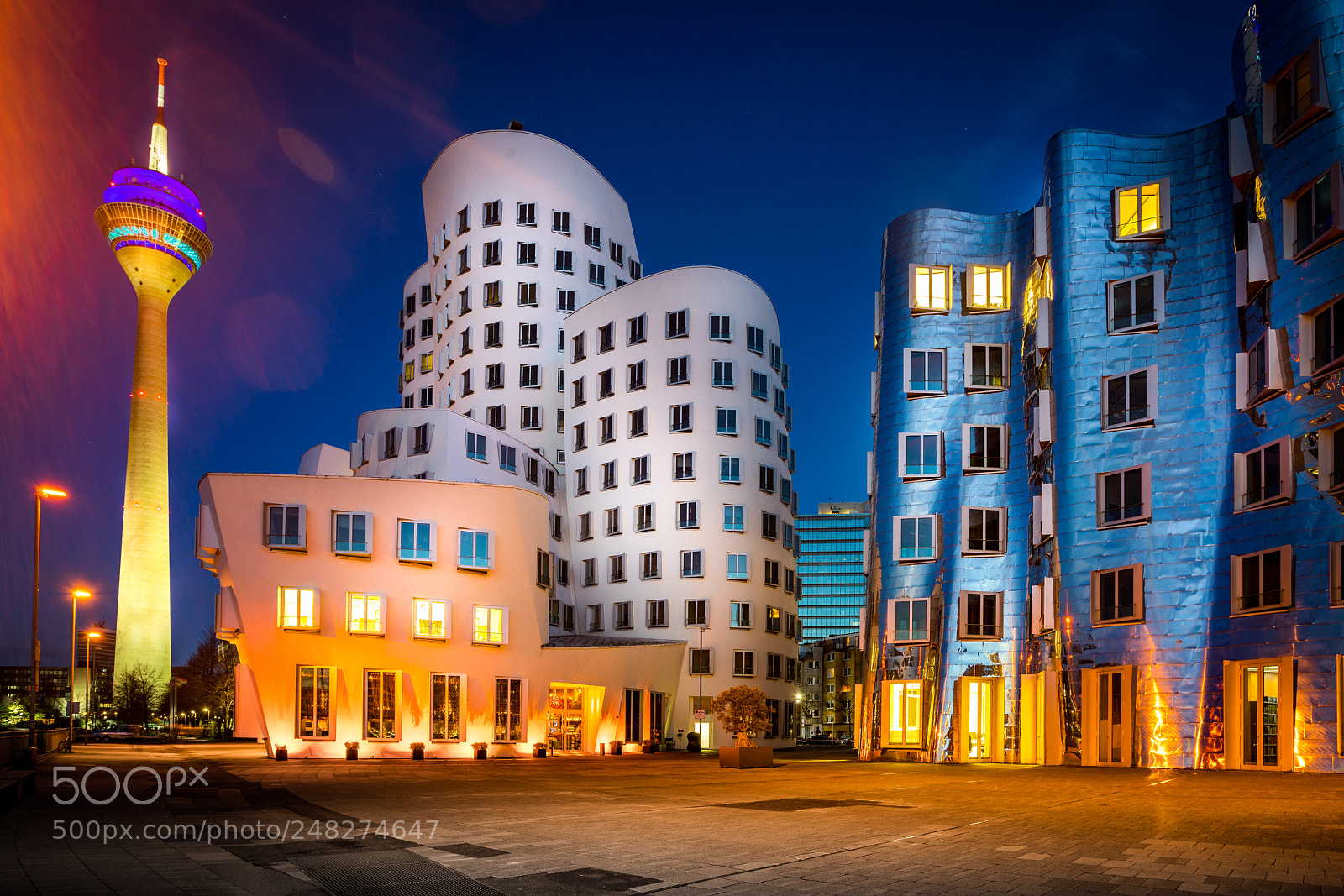 Sony a7R II sample photo. Duesseldorf @ night photography
