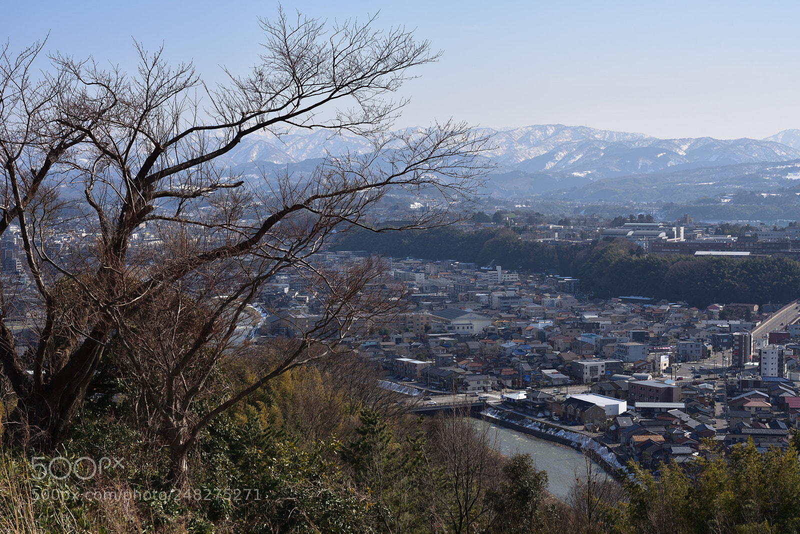 Nikon AF-S Micro-Nikkor 60mm F2.8G ED sample photo. 下を流れるのは浅野川。金沢卯辰山見晴台 photography