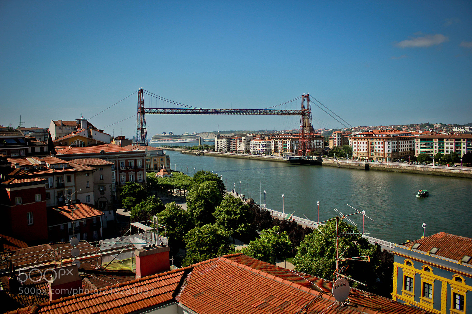 Canon EOS 60D sample photo. Puente colgante portugalete photography