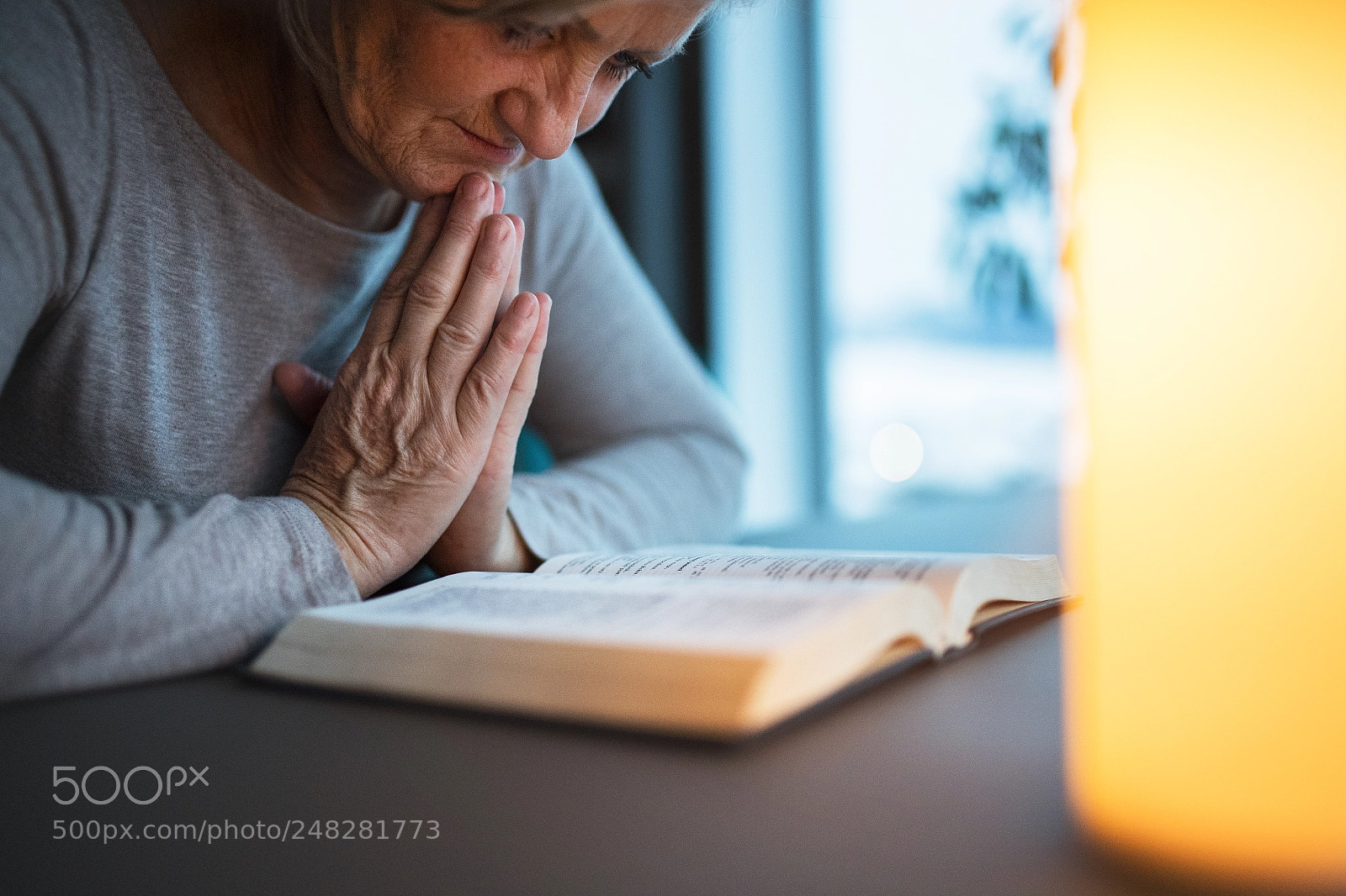 Nikon D5 sample photo. A senior woman praying photography